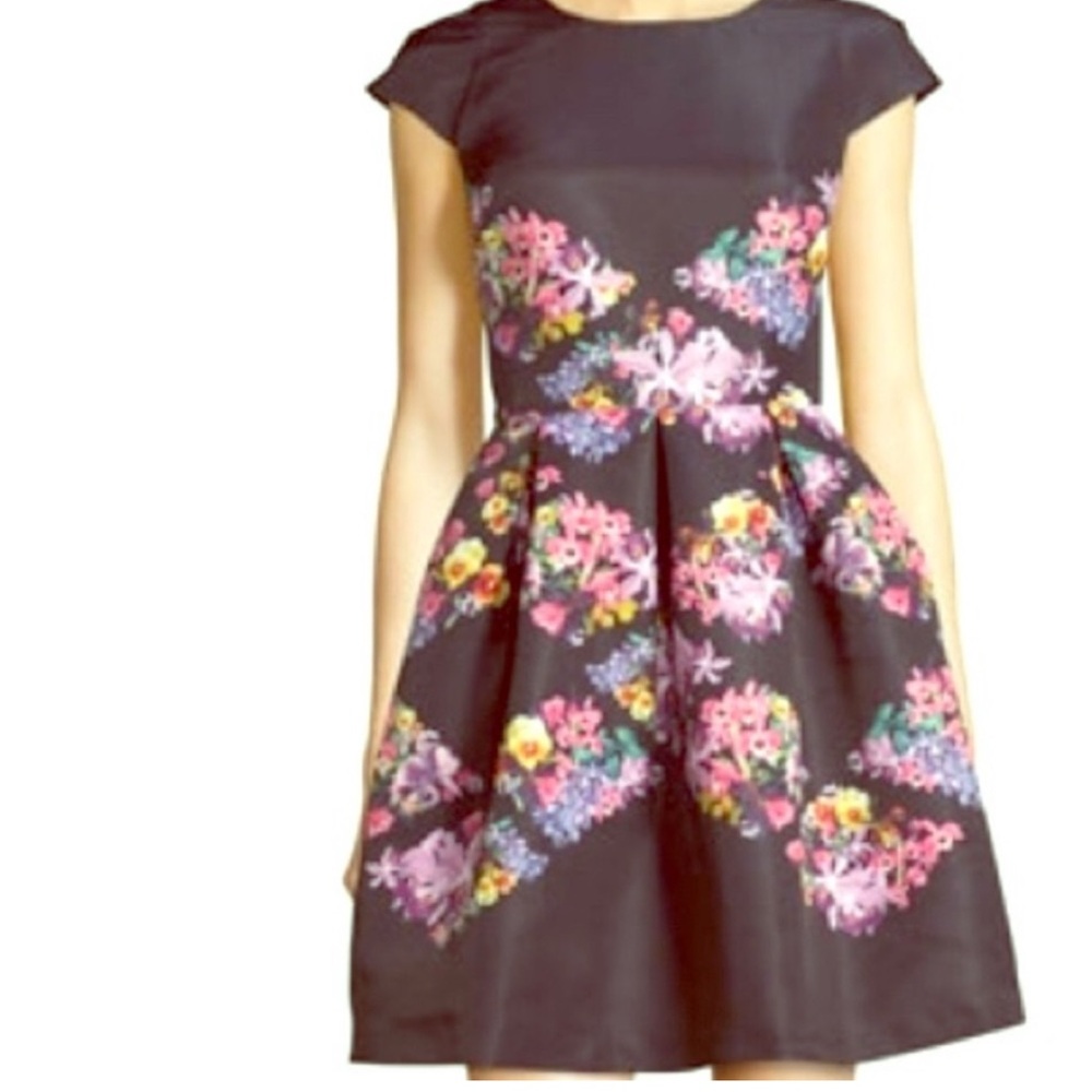 Floral Black Dress Ted Baker size 1
